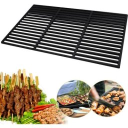 Grille de barbecue carrée en fonte émaillée 54x34cm Pour barbecue à gaz grille de cuisson - Noir