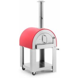 Four à pizza au feu de bois Four à pizza bois Pierre d'argile 500 °c ø 40,5 cm - Rouge