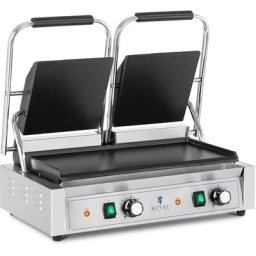 Machine À Panini Double Plancha Électrique Professionnelle Plat 3 600 W - Vert, Gris