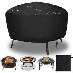 Housse de protection pour brasero rond, cordon de serrage pour imperméable, coupe-vent, résistant