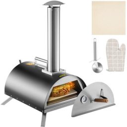 Vevor - Four a Pizza Exterieur Acier Inoxydable Four Portable Pizza 30,48 cm avec Port Combustible