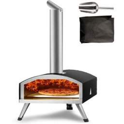 Vevor - Four a Pizza Portable 305 mm Four a Bois et Charbon de Bois Exterieur Portable en Inox et