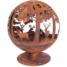 Esschert Design - Foyer à coupe Laser 57,5 x 57,5 x 66 cm Rouille FF261 Brun