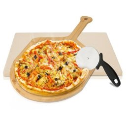 Pierre à Pizza - Set de Planches à Pizza en Cordiérite pour la Cuisson de la Pizza, du Pain(3830cm)