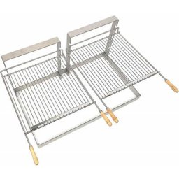 Barbecue à charbon encastrable Grille et support Vesta pour cheminée ou barbecue 60 x 40 Modèle