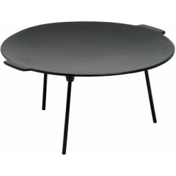 Poêle à griller en fonte à 3 pieds ø 45 cm - ronde Support de Dutch Oven Plaque à griller tripode