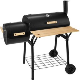 Barbecue charbon 2 cuves avec thermomètre - barbecue multifonctions, grill, smoker avec thermometre