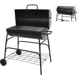 Bbq Gril à charbon - Cylindre - Sur roulettes - 39x100x100cm