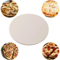 Accessoire de Four à Pizza - Plaque à Pizza - Circulair - 33 cm - Pierre Naturelle - Beige