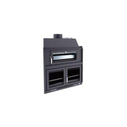 Barbecue charbon bois avec four et portes fm BH-100 hp à encastrer