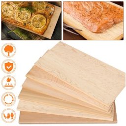 6X Planches à barbecue planches à griller Planche à fumer en cèdre Planche en bois pour griller