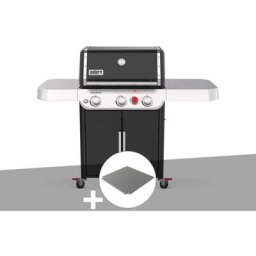 Barbecue à gaz Weber Genesis E-325S avec pierre à pizza Crafted - Noir