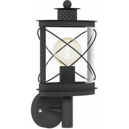 Eglo - Lumière extérieure Applique murale 1 ampoule E27 aufwärts noir hilburn