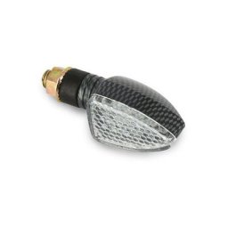 Paire de mini clignotants led triangulaire court - Look carbone