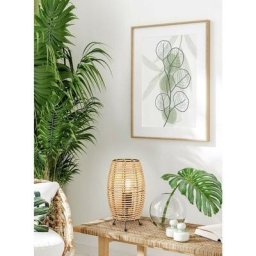 Trio Lighting - Lampe Inga 1x40W E27 Finition Naturelle - Marron Bois Bronze Rouille