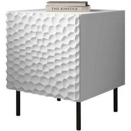 Table de chevet Set de 2 Blanc mat 44x54x41 cm de haute qualité hoti