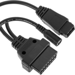 Câble de diagnostic OBD2 2 broches mâle et connecteur dc femelle compatible avec les véhicules du
