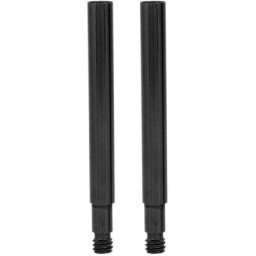 YB - Lot de 2 rallonges de valve de vélo Presta de 60 mm (noir)