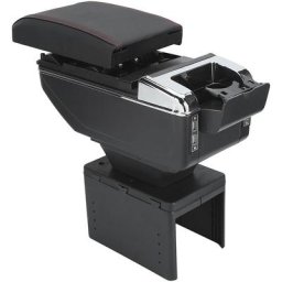 Conteneur universel de bote d'accoudoir de console centrale de voiture réglable avec l'interface