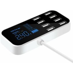 A9S chargeur de voiture rapide 8 ports multi usb écran lcd 12V usb Hub chargeur de téléphone pour
