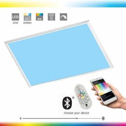 Smart Panel led salobrena-c 59,5 x 59,5cm en blanc avec fonction Connect incl. Télécommande