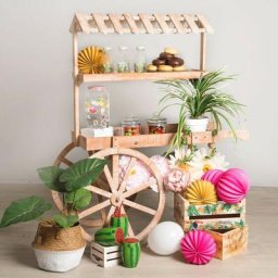 Cadeaux Miguel - Chariots Candy Bar - Chariot Candy Bar Bois Strawberry Vieilli - Brun Vieilli