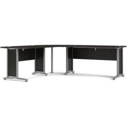 Prisme Bureau d'angle, teinte frêne noir