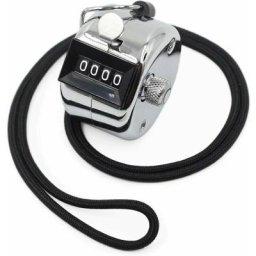 Compteur manuel - Compteur mécanique en métal - tient dans une main - avec cordon en nylon - BDD