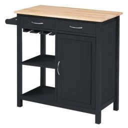 Miroytengo - Meuble de cuisine buffet micro-ondes meuble d'appoint micro-ondes en noir style