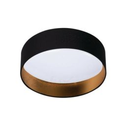 Plafonnier led 17,5W rond ∅400mm Noir / Or - Blanc Chaud 3000K