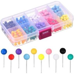 1000 punaises de carte punaises de carte, punaises à tête ronde en plastique de 1/8 pouces 10
