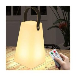 Lampe de Table Extérieure Gradable Lampe de Table Sans Fil 8 Couleurs avec Télécommande Portable