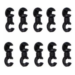 10 pieces clips de cable de velo crochets rotatifs vtt velo derailleur cable de changement de