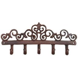 Ac-déco - Porte-manteau en fonte - l 3,8 x l 32,1 x h 13,9 cm - Marron - Livraison gratuite - Marron