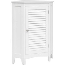 Meuble de Rangement d'Angle avec Porte et 2 Etagères Armoire pour Salle de Bains, Cuisine, Salon ou