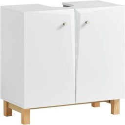 BZR92-W Meuble sous Lavabo, Meuble sous évier, Meuble sous Vasque, Armoire Salle de Bain, Placard