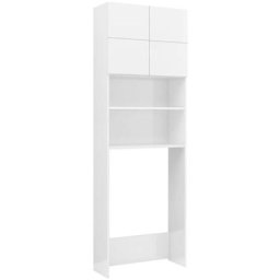Vidaxl - Meuble de machine à laver Blanc brillant 64x25,5x190 cm Blanc brillant