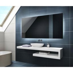 Miroir led Lumineux 90x80 cm de Salle de Bain Mural avec éclairage Blanc Froid 7000K T100 Artforma