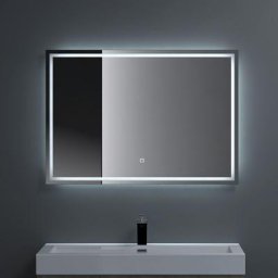Sogood - Miroir de Salle de Bains Lumineux avec Éclairage led Glace Éclairé 90x70cm - Transparent