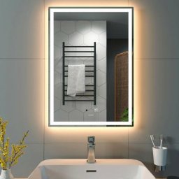 Miroir à capteur led, Miroir de courtoisie à Induction avec Bluetooth, éclairage à intensité