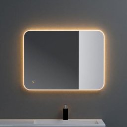 Sogood Miroir de salle de bains lumineux 60x80/80x60cm glace avec éclairage LED LUZ et interrupteur