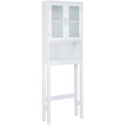 Costway - Meuble dessus toilettes wc 2 portes Armoire de toilette Étagère de salle de bain