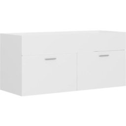 Vidaxl - Armoire d'évier Blanc 100x38,5x46 cm Aggloméré Blanc
