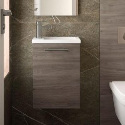 Salgar - Meuble lave mains Micro + miroir Chêne Eternity
