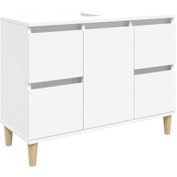Meuble d'évier blanc 80x33x60 cm bois d'ingénierie Vidaxl White