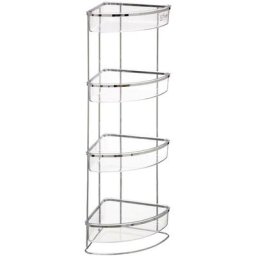 Five Simply Smart - Desserte salle de bain - l 22,5 cm x l 22,5 cm x h 78 cm - Argent - Livraison