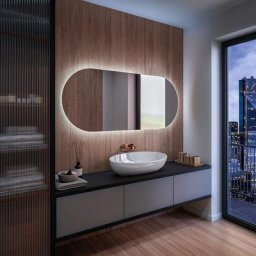 Miroir led Lumineux 150x50 cm de Salle de Bain Mural avec éclairage Blanc Froid 7000K T107 Artforma