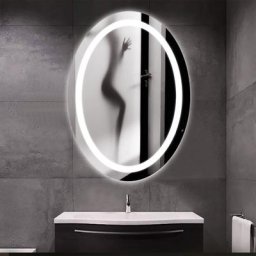 60x80 Miroir de Salle de Bain avec éclairage led, Rond, Miroirs de Salle de Bain Mural, Anti-buée