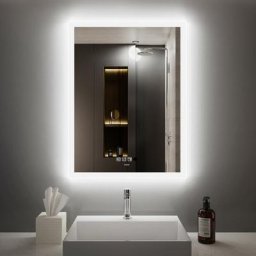 Miroir de Salle de Bain à led avec détecteur de Mouvement et Bluetooth, éclairage à intensité