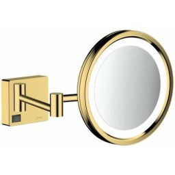 Hansgrohe - AddStoris - Miroir de rasage avec éclairage led, aspect d'or poli 41790990